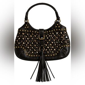 Rafe New York Black Woven Leather